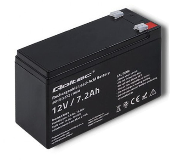 Qoltec Akumulator AGM 12V 7Ah max. 105A - 1257483 - zdjęcie